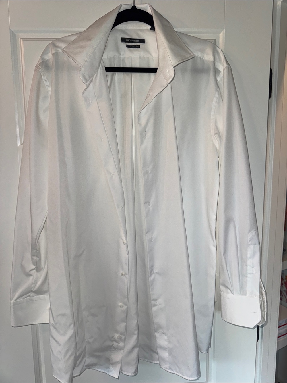 Indochino White Long-Sleeve Men's Dress Shirt